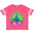 thumbnail image 3 of Inktastic Peacock and Flowers Boys or Girls Toddler T-Shirt, 3 of 5