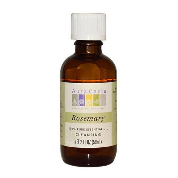 Aura Cacia 100% Pure Aromatherapy Cleansing Essential Oil, Rosemary - 2 Oz