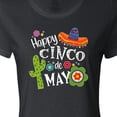 thumbnail image 4 of Inktastic Happy Cinco De Mayo Sombrero, Cactus, Flowers Women's T-Shirt, 4 of 5