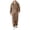 Khaki, variant on Men Artificial Wool Long Sleeve Pajamas Casual Solid Color Zipper Loose Hooded Jumpsuit Pajamas Casual Winter Warm Rompe 1 Piece Suit On Sleepwear
