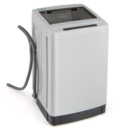 RUIE Full-Automatic Washing Machine Washer & Spin Combo for Apartment Dorm RV, 11 lbs Compact Portable Washing Machine with 300W Motor, Child Lock & 24H Delay, Grey