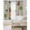 thumbnail image 2 of Brown Bears Blackout Curtains for Bedroom Living Room Darkening Curtains 63 Inches Long Cartoon Cute Animals Foxes Hedgehogs Forest Window Curtain 2 Panels Set Window Treatment Grommet Drapes 52"x63", 2 of 9