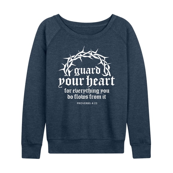 Instant Message - Guard Your Heart - Women's Lightweight French Terry Long Sleeve Shirt