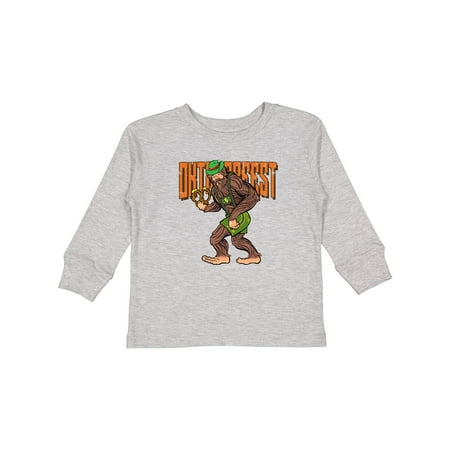 

Inktastic Oktoberfest Weathered Bigfoot Sasquatch in Lederhosen Gift Toddler Boy or Toddler Girl Long Sleeve T-Shirt