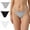 Multicolor, variant on 3 Pack Cotton Underwear for Women, Breathable Soft Stretch Hipster high cut Cheeky String Bikini Panties