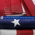 thumbnail image 4 of Afoxsos 6 ft. x 4 ft. American Flag Outdoor Heavy-Duty Embroidered Stars USA Flag Sewn Stripes Fade Resistance Brass Grommets, 4 of 8