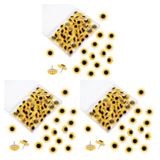 Decodeary Tournesols Pumpttaks Push Pin Notes et Rappels avec Ces Beaux Pushpins 3Set