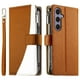 thumbnail image 1 of Funda cartera GANGXUN para Samsung Galaxy S25 Plus , cuero PU con tarjetero, cremallera, correa de mano, soporte y protección 842°, 1 of 6