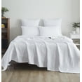 thumbnail image 3 of VHC Brands 100% Cotton Waffle Weave King Blanket 108"x90", Decorative Lightweight Spring and Summer Throw Blanket, Bedroom Decor for Bed, Couch, or Sofa, White, 3 of 4