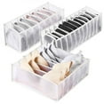 thumbnail image 1 of Storage Box 3pcs Folding Drawer Storage Box Compartmental Wardrobe Storage Box Suitable For Underwear Bras And Socks, 1 of 6