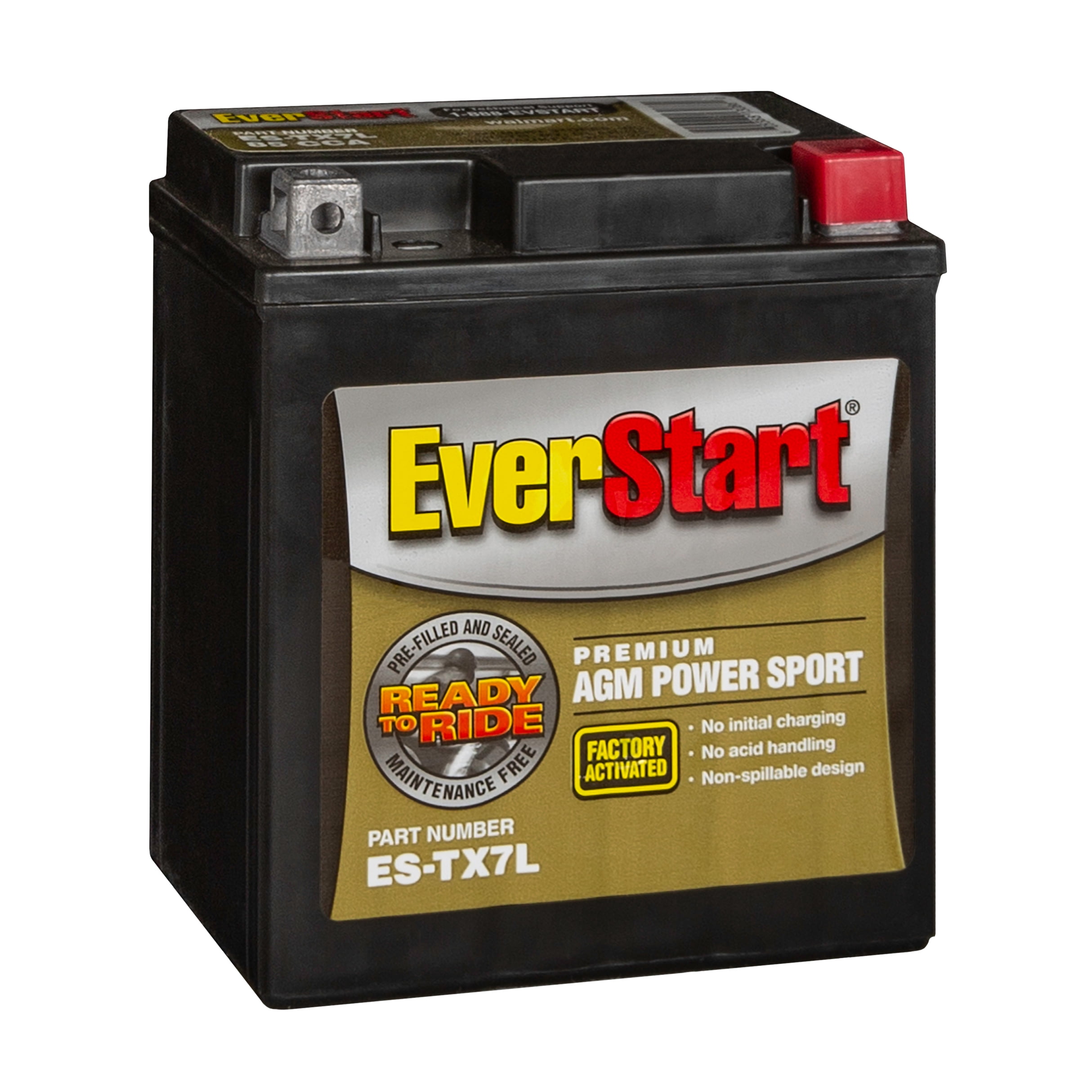 Buy EverStart Premium AGM Power Sport Battery, Group Size ESTX7L (12