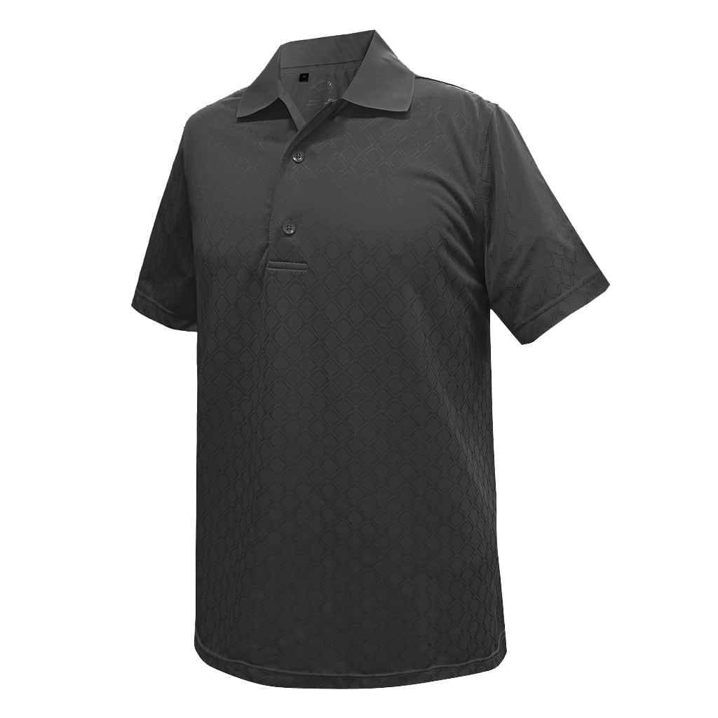 Monterey Club Men's Diamond Jacquard Texture Golf Polo Shirt 1249