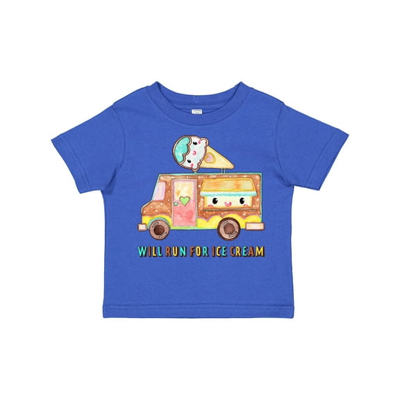 Inktastic Will Run for Ice Cream Ice Cream Truck Boys or Girls Toddler T-Shirt