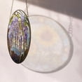 thumbnail image 4 of Stained Glass Window Hanging, Wisteria Flower Sun Catcher for Door Home Decor Purple and Blue Suncatcher Christmas Mother's Day Birthday Gifts for Women Men Mom and Nana, Stained, 4 of 6