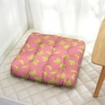thumbnail image 3 of Sweet Banana Floor Cushion&nbsp;– 22x22 Inch Square Pillow, Dutch Velvet, Funny Fruit Art Print for Lounge & Tatami Rooms, 3 of 7