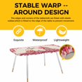 thumbnail image 4 of Valentine's Day Table Cloths for 8 Foot Rectangle Tables, Pink Gnomes Love Roses Sweet Beige Patio Waterproof Elastic Fitted Tablecloths, Washable Rectangular Table Cover for Camping, 4 of 8