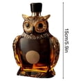 thumbnail image 3 of Whiskey Bottle,6.8 Oz Owl Shaped Clear Glass Wine Bottle | Stylish Liquor Storage Vessel for Men Dad Husband | Whiskey Decanter for Holiday Wine Gifts, 3 of 9