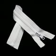 thumbnail image 3 of HAHDAXIA 2PCS #5 32 Inch Separating Jacket Zippers for Sewing Coats Jacket Zipper White Molded Plastic Zippers Bulk (32" 2pc), 3 of 5