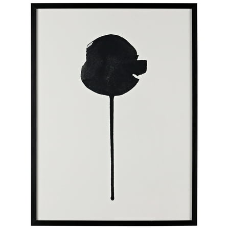 SAFAVIEH Shadow Of A Dandelion 18 in. x 24 in. Framed Wall Art, Black/Antique Ivory