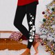 thumbnail image 5 of Pantalones de vestir mujer Gibobby cintura alta Leggings deportivos estampados navideños moda informal negro S, 5 of 5