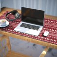 thumbnail image 3 of Long Mouse Pads for Desk,Red Christmas Folk Pattern Desk Mats on Top Of Desks, Desk Mouse Pad Extra Large with 3mm Non-Slip Base and Stitched Edge for Gaming,Office,Work,Home 35.4x15.7in, 3 of 5