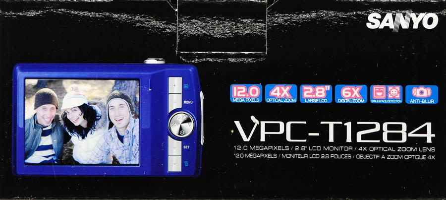 Sanyo Vpc-t1284 Blue, 12mp Digital Camer