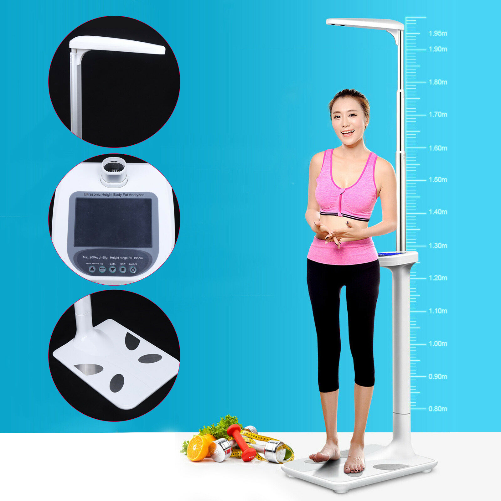 TFCFL Multifunctional Body Weight Scale Automatic Height Weight