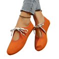 thumbnail image 5 of YOUYEDIAN Mary Jane Shoes Women Versatile Slip On Comfy Fashion Round Toe Lace-up Flats Casual Low Heel Outdoor Walking Shoes, 5 of 5