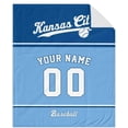 thumbnail image 6 of Custom Baseball City Plush Throw Blanket Personalized Any Name and Number for Men Women Youth Gift, 6 of 6