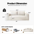 thumbnail image 2 of 63" Loveseat Sofa,Modular Couch with Deep Seat Memory Foam,Comfy Small Cloud Couch for Small Spaces,No Assembly Required Sofa for Living Room Bedroom,Apartment,White, 2 of 11