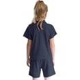 thumbnail image 6 of inlzdz Kids Girls Boys Active Shorts Set Golf Tennis 2 Piece Dry Fit Sport T-shirt with Shorts Set Navy Blue 160, 6 of 7