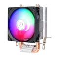 thumbnail image 4 of Enfriador de CPU de 90mm con 2 tubos de calor ventilador de refrigeración silencioso de arcoíris RGB ventilador de refrigeración de CPU de 3 pines para Intel 1150/1151/1155/1156/1200 AMD AM2, 4 of 9