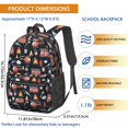 thumbnail image 3 of Fireman and Helicopter Black Pattern 17" Waterproof Oxford School Backpacks for Teens, S-Shape Padded Straps, for School, Travel, Hiking, Camping, 3 of 5