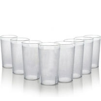 8 Pack 12oz Clear Plastic Cups Reusable Plastic Drinking Glasses,NOGIS Acrylic Glasses Drinkware, Unbreakable, Stackable, BPA-Free, Dishwasher-Safe, Perfect for Gifts