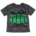 thumbnail image 7 of Minecraft Little Boys' Athletic T-Shirts 3-Pack Grey Green Black, 7 of 7