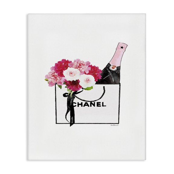 Stupell Industries Glam Fashion Brand Flowers & Wine Canvas Art, 16 x 20, by Amanda Greenwood