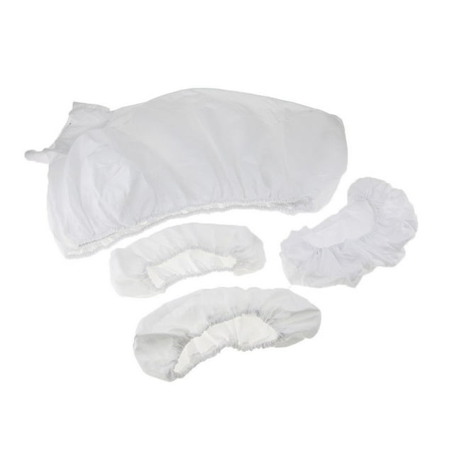 4pcs Premium Soft Massage Table Bed Fitted Pad Face Cradle Hand Pillow Cover White