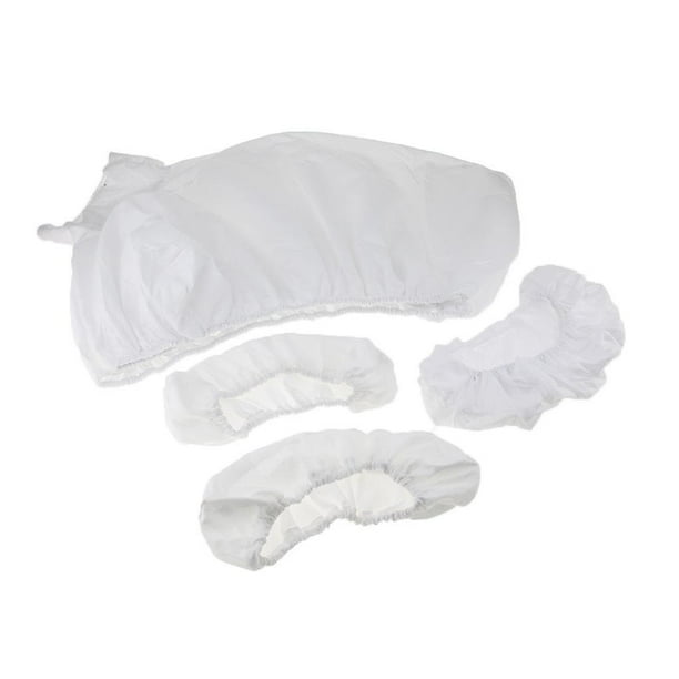 Mesa de masaje de acupuntura, sábana ajustable, cojín para la cara, funda de almohada para las manos Blanco