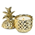 thumbnail image 2 of Golden Ceramic Pineapple Candle, 2 of 3