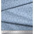 thumbnail image 3 of Soimoi Tissu Crêpe Polyester Géométrique Petit Imprimé Tissu d'Artisanat au Mètre 42 Pouces de Large, 3 of 3