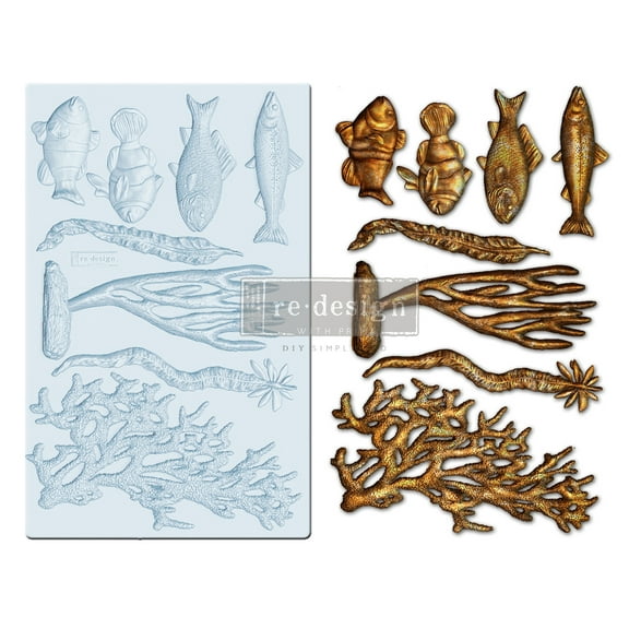 Prima Marketing 647490 5 x 5 in. x 8 mm Coral Reef Re-Design Mould