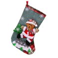 thumbnail image 1 of Christmas Linen Large Size Stocking Gift Holders Holiday Party Christmas Fireplace Decorations, 1 of 7