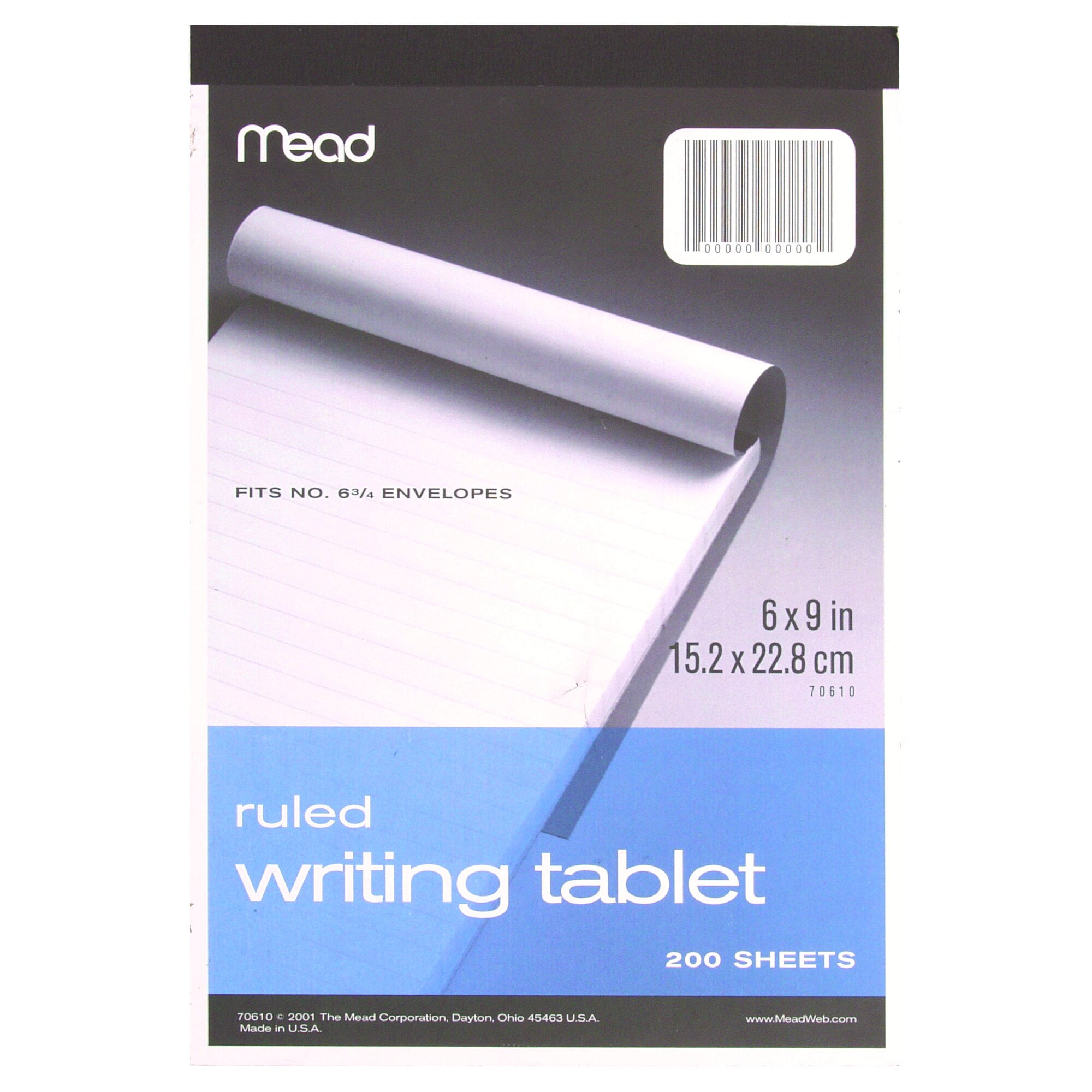 Mead Wide Ruled Writing Tablet Memo BookNotepad