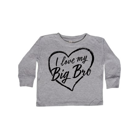 

Inktastic I Love My Big Bro in Black Chalk Heart Gift Toddler Boy or Toddler Girl Long Sleeve T-Shirt
