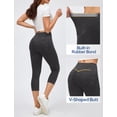thumbnail image 4 of Capri Jeggings Ewedoos de mezclilla elástica de cintura alta, gris, para mujer, 4 of 6