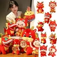 thumbnail image 2 of Penkiiy 2024 Chinese New Year Decorations, Year of The Dragon 2024 Spring Festival Decor, Lunar New Year Dragon Stuffed Animal Plush Toy, Soft Red Dragon 2024 Mascot Zodiac Toys, 7.9 inches, 2 of 2