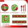 Grinch Christmas Cake Plates Disposable Paper Dessert Set, Merry