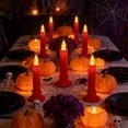 thumbnail image 7 of Battery Operated LED Candles, Multi-Color Multi-Size LED Candle Tabletop Decor, Halloween Table Centerpiece Ornament for Thanksgiving Harvest & Christmas Holiday Dining Table Decor (Red, L), 7 of 7