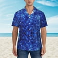 thumbnail image 5 of Uemuo Blurred Star Snow Christmas Printed Regular Fit Short Sleeve Casual Hawaiian Shirt for Men,Aloha shirt,Tropical shirt,Floral print shirt,Vacation Beach shirt-Medium, 5 of 9
