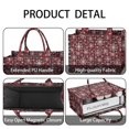 thumbnail image 4 of Large Capacity Tote Bag,Red and Black Christmas Snowflake Pattern Handbag Fashion Luxury Tote Bag,15.7"x13"x 5.1" Inches,Laptop Compatible, 4 of 6